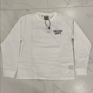 Gallery Dept GD Big Logo Long-Sleeve White Sweater Mens Size Small & Large